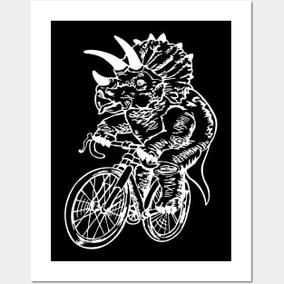 SEEMBO Dinosaur Triceratops Cycling Bicycle Biking Bicycling Bike Posters and Art